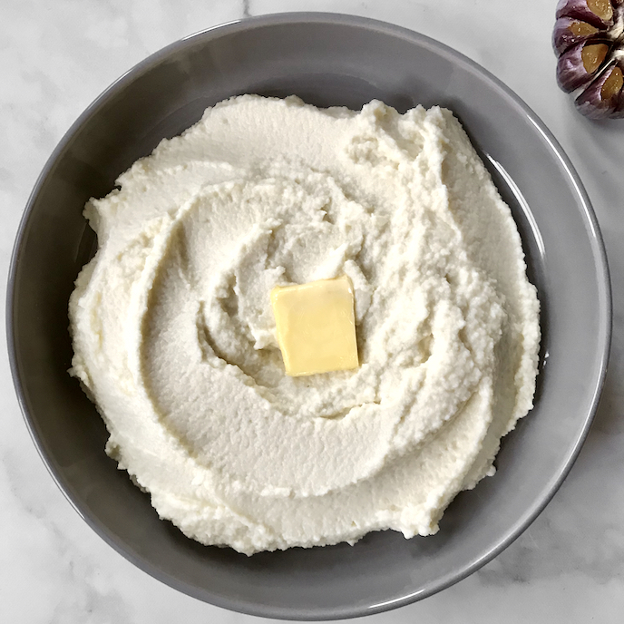 Roasted Garlic and Asiago Mashed&nbsp;Cauliflower