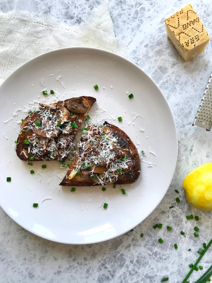 Truffled Mushroom Toast with Lemon Zest and&nbsp;Chives